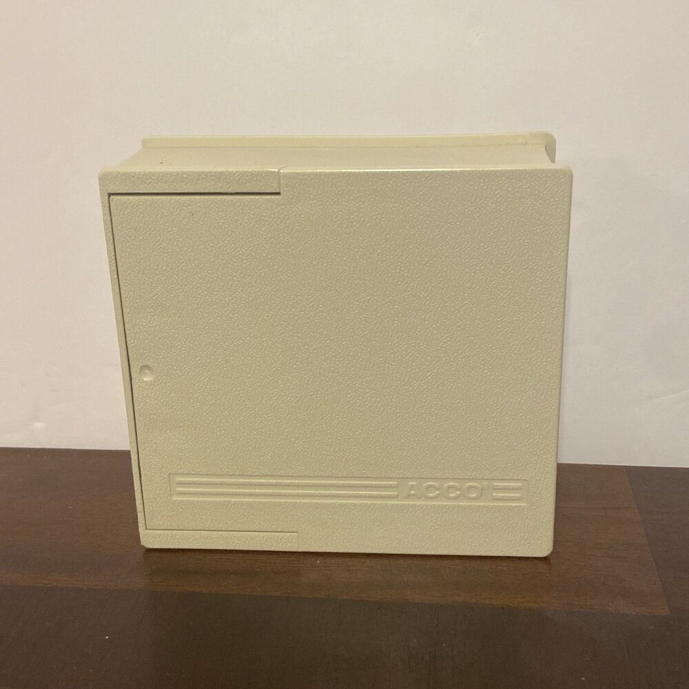 ACCO Vintage 10 Floppy Disk Holder Plastic 3.5" Diskette Library File Box 50776